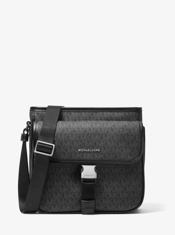 Panske Crossbody Kabelka Michael Kors Cooper Logo Čierne - Tasky Michael Kors Vypredaj | SIGNM-9584
